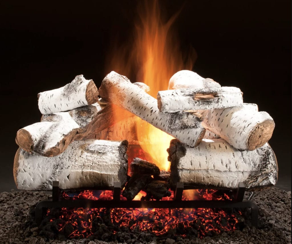 aspen timbers fireplace log ideas