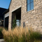 Home with stone surround
