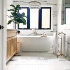bathroom remodel with marble look