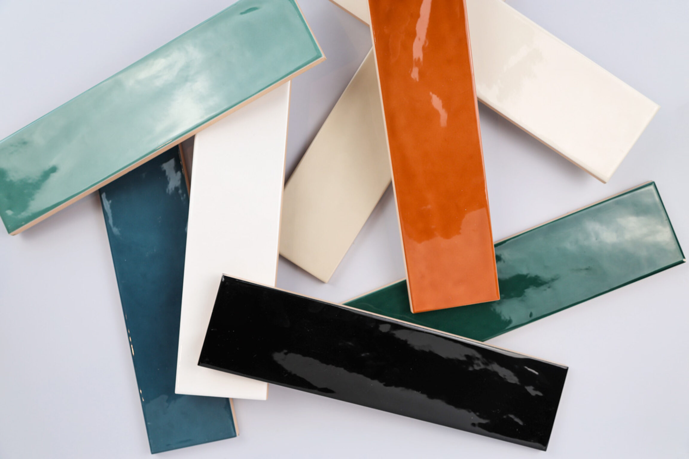 colorful tile on white background